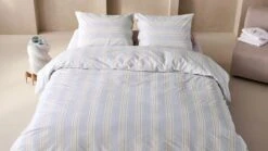 Walra Remade Striped Harmony Dekbedovertrek - Blauw, Off-White & Taupe Strepen - Gerecycled Katoen -Beter Bed Winkel Dekbedovertrek Striped Harmony multicolour 2