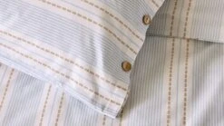 Walra Remade Striped Harmony Dekbedovertrek - Blauw, Off-White & Taupe Strepen - Gerecycled Katoen -Beter Bed Winkel Dekbedovertrek Striped Harmony multicolour 5