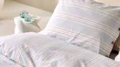 Walra Remade Striped Harmony Dekbedovertrek - Blauw, Off-White & Taupe Strepen - Gerecycled Katoen -Beter Bed Winkel Dekbedovertrek Striped Harmony multicolour 6