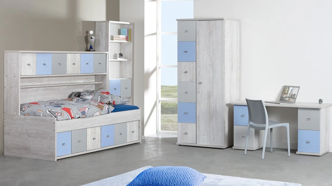 Lade Lagoon (Mix & Match) – Blauwe Inzetlade voor Lagoon Kinderkamer 4 Lade Lagoon (Mix & Match) – Blauwe Inzetlade voor Lagoon Kinderkamer - Afbeelding 2