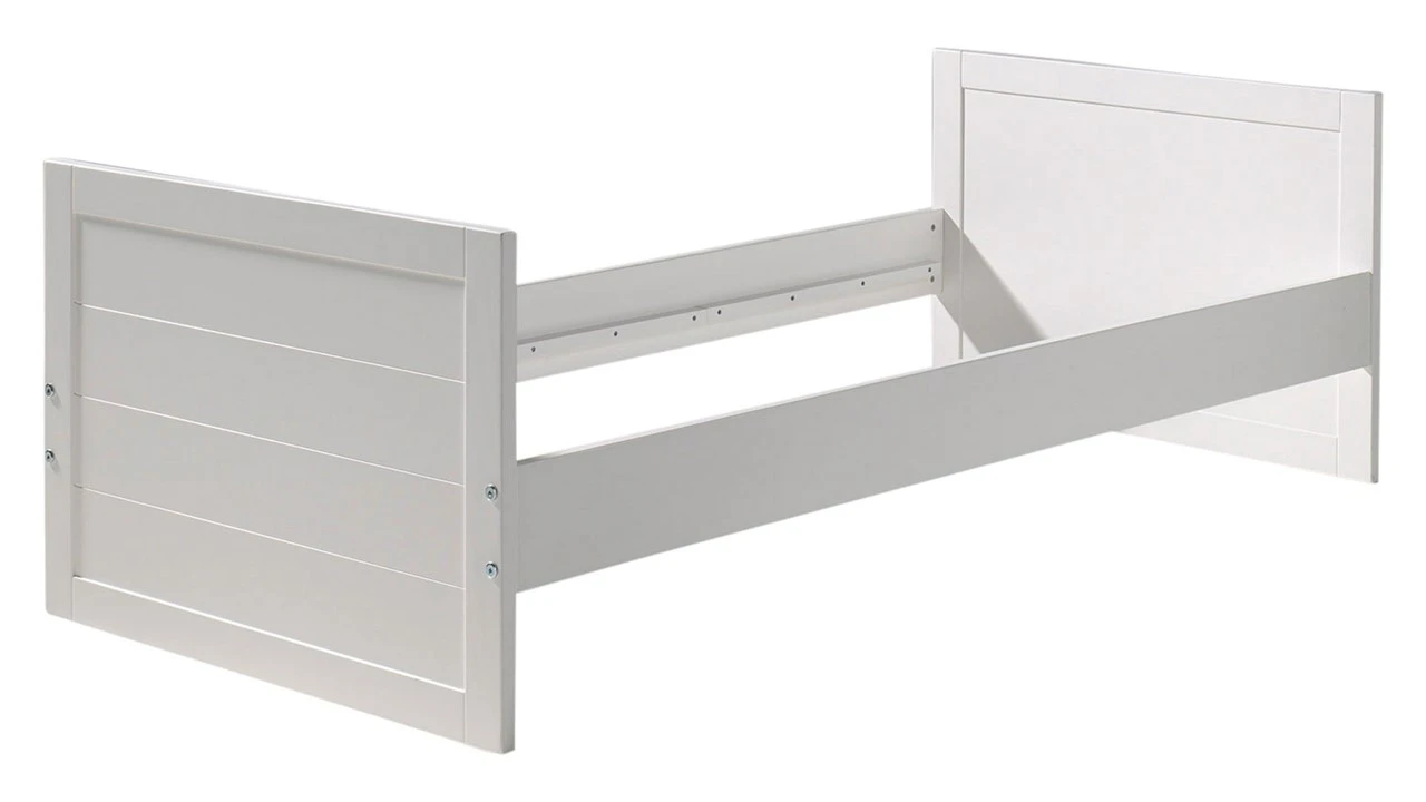 Doorgroeibed Erik Wit - Verstelbaar van Babybed naar Eenpersoonsbed - MDF & Massief Grenen 4 Doorgroeibed Erik Wit - Verstelbaar van Babybed naar Eenpersoonsbed - MDF & Massief Grenen - Afbeelding 2