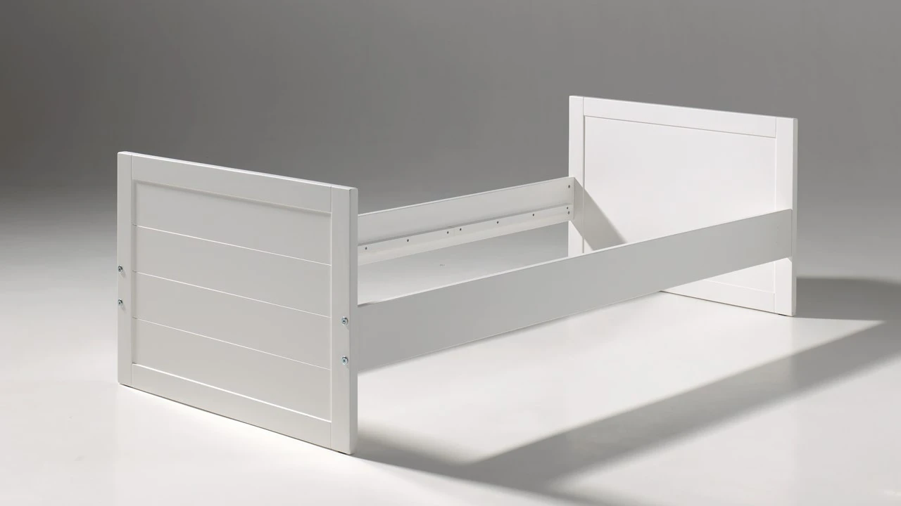 Doorgroeibed Erik Wit - Verstelbaar van Babybed naar Eenpersoonsbed - MDF & Massief Grenen 5 Doorgroeibed Erik Wit - Verstelbaar van Babybed naar Eenpersoonsbed - MDF & Massief Grenen - Afbeelding 3