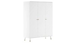 Draaideurkast Billy – Modern Wit met Goud & Geometrisch Design – Kinderkledingkast