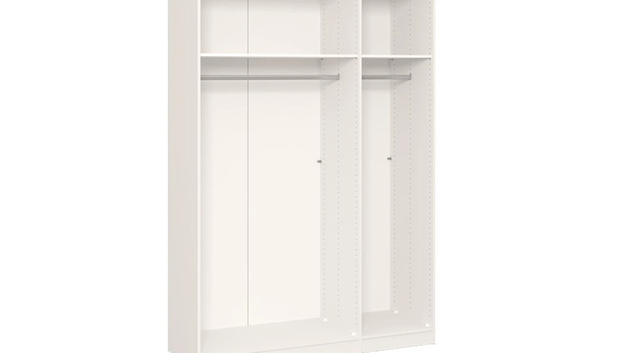 Schuifdeurkast Switchline Wit met Spiegeldeur – Moderne 2-Deurs Kledingkast 4 Schuifdeurkast Switchline Wit met Spiegeldeur – Moderne 2-Deurs Kledingkast - Afbeelding 2