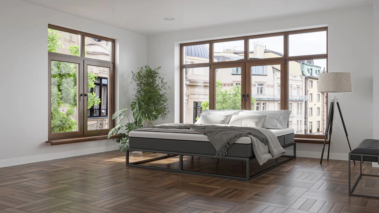 Emma Metal Bed Zwart – Minimalistisch Industrieel Bedframe met Emma O2 Medium Matras 3 Emma Metal Bed Zwart – Minimalistisch Industrieel Bedframe met Emma O2 Medium Matras