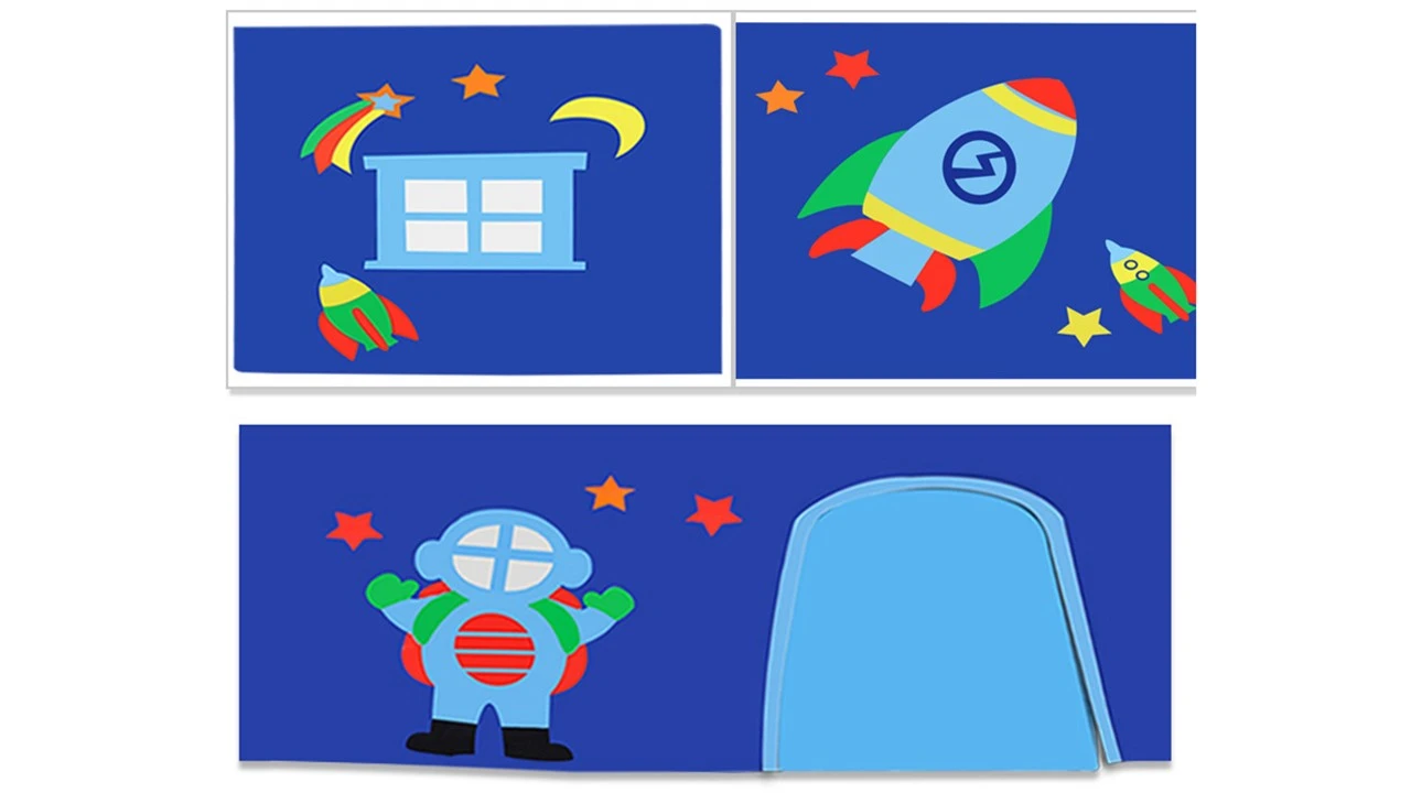 Pino & Scott Astro Blauw Ruimtevaart Thema – Speelgordijn voor Halfhoogslaper 3 Pino & Scott Astro Blauw Ruimtevaart Thema – Speelgordijn voor Halfhoogslaper