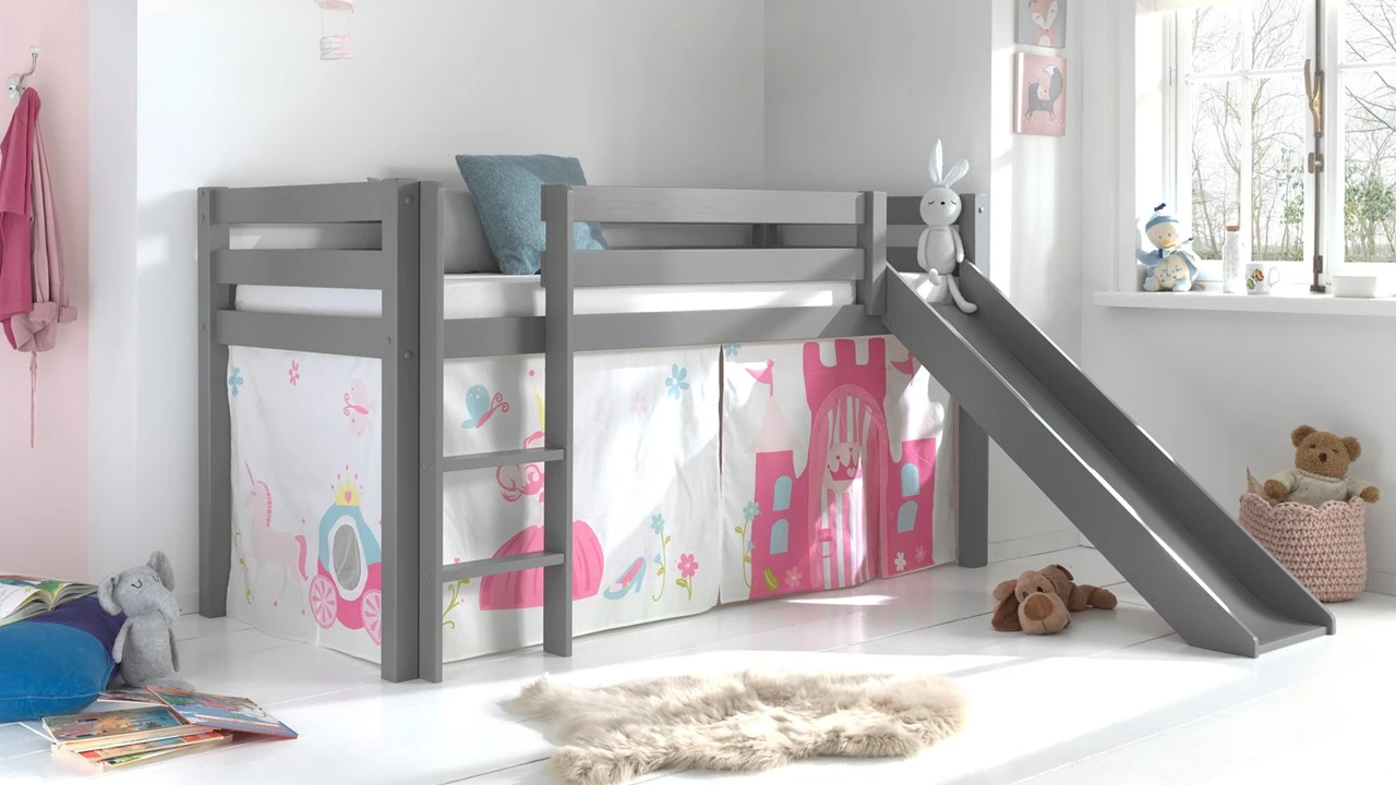 Pino/Scott Princess Bedgordijnen – Roze Prinsessen Speelgordijn voor Halfhoogslapers 4 Pino/Scott Princess Bedgordijnen – Roze Prinsessen Speelgordijn voor Halfhoogslapers - Afbeelding 2