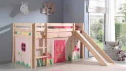 VIPACK Gordijnen Spring voor Pino/Scott – Groen met Witte Bloemen Speelgordijn Set -Beter Bed Winkel Gordijnen spring Pino Scott roze 1