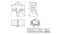 Halfhoogslaper HuisBed Wit Grenenhout – Avontuurlijk Kinderbed met Vensterbanken -Beter Bed Winkel Halfhoogslaper HuisBed wit 3