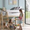 Vipack Halfhoogslaper Kiddy Wit – Scandinavisch Design Kinderbed met Speelruimte 1 Vipack Halfhoogslaper Kiddy Wit – Scandinavisch Design Kinderbed met Speelruimte -Beter Bed Winkel Halfhoogslaper Kiddy wit