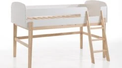Vipack Halfhoogslaper Kiddy Wit – Scandinavisch Design Kinderbed met Speelruimte -Beter Bed Winkel Halfhoogslaper Kiddy wit 2