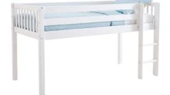 Flexworld Kris Wit Grenenhout – Spijlen Design met Trap Halfhoogslaper