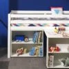 Pino Wit Grenen Halfhoogslaper – Met Bureau en Boekenkast 1 Pino Wit Grenen Halfhoogslaper – Met Bureau en Boekenkast -Beter Bed Winkel Halfhoogslaper Pino met Bureau en boekenkast wit