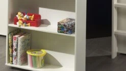 Pino Wit Grenen Halfhoogslaper – Met Bureau en Boekenkast -Beter Bed Winkel Halfhoogslaper Pino met Bureau en boekenkast wit 6