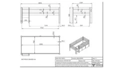 Vipack Pino Halfhoogslaper Wit - Massief Grenenhout Minimalistisch Kinderbed -Beter Bed Winkel Halfhoogslaper Pino wit 3