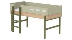 FLEXA Popsicle Halfhoogslaper - Massief Eiken met Rechte Ladder - Scandinavisch Design