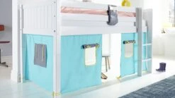 Flexworld Puck Halfhoogslaper Wit – Grenenhout Kinderbed met Speelruimte -Beter Bed Winkel Halfhoogslaper Puck wit 2