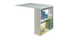 Halfhoogslaper Scott Wit met Bureau, Boekenkast en Commode - Kinderbed -Beter Bed Winkel Halfhoogslaper Scott met bureau boekenkast en commode wit 3