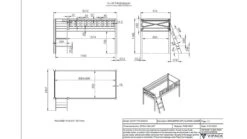 Halfhoogslaper Scott Wit met Bureau, Boekenkast en Commode - Kinderbed -Beter Bed Winkel Halfhoogslaper Scott met bureau boekenkast en commode wit 6