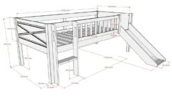 Halfhoogslaper Scott met Glijbaan en Trap – Wit Massief Grenen Kinderbed 7 Halfhoogslaper Scott met Glijbaan en Trap – Wit Massief Grenen Kinderbed -Beter Bed Winkel Halfhoogslaper Scott met glijbaan wit 2