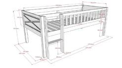 Halfhoogslaper Scott Met Ladder – Massief Grenenhout Speelbed 7 Halfhoogslaper Scott Met Ladder – Massief Grenenhout Speelbed -Beter Bed Winkel Halfhoogslaper Scott met ladder wit 2