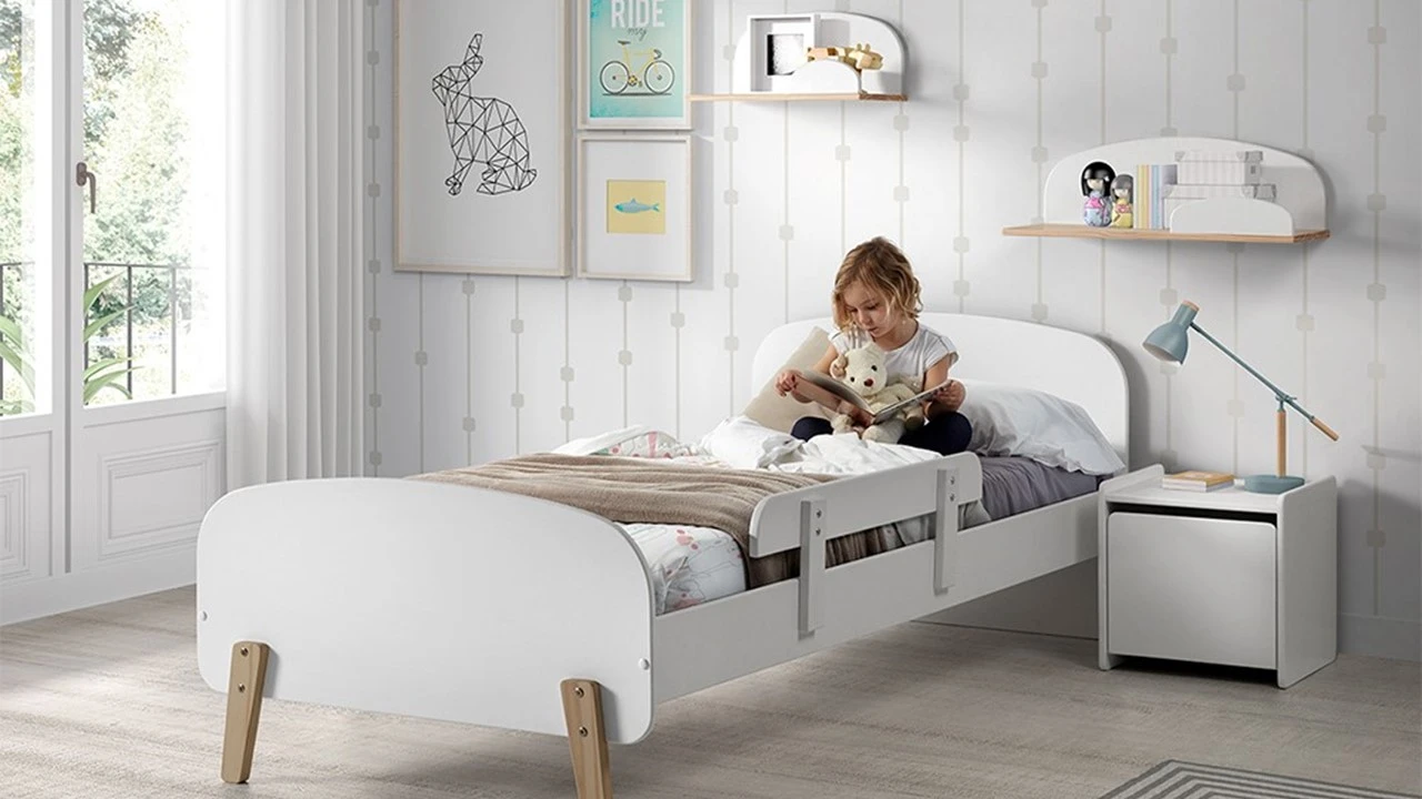 Vipack Kiddy Wit met Natuurlijk Grenen - 3-Delige Set Kinderbed incl. Nachtkast en Uitvalbeveiliging 3 Vipack Kiddy Wit met Natuurlijk Grenen - 3-Delige Set Kinderbed incl. Nachtkast en Uitvalbeveiliging