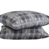 HappyBed Grey Tartan Plaid – Premium Microfiber Zippered Pillowcase Set (2-Pack) -Beter Bed Winkel HappyBed Grey Tartan kussensloop set van 2 stuks grijs