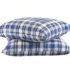 HappyBed Tartan – Klassiek Geruit Microvezel – Set van 2 Kussenslopen met Rits -Beter Bed Winkel HappyBed Tartan kussensloop set van 2 stuks blauw