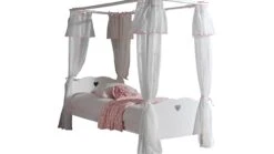 Vipack Amori Hemelbed Wit met Gordijnen - Romantisch Kinderbed met Hartjes 5 Vipack Amori Hemelbed Wit met Gordijnen - Romantisch Kinderbed met Hartjes -Beter Bed Winkel Hemelbed Amori 2