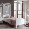 Vipack Amori Wit Hemelbed met Hartjes - Romantisch Kinderbed 90x200 -Beter Bed Winkel Hemelbed Amori 3