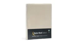Beter Bed Select Biologisch Perkal Topper Hoeslaken – 100% GOTS Katoen voor Topmatrassen -Beter Bed Winkel Hoeslaken Biologisch perkal topper zand 4