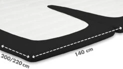 Beter Bed Select Jersey Splittopper Hoeslaken - Zacht Gekamd Katoen - Ademend & Strijkvrij -Beter Bed Winkel Hoeslaken Jersey splittopper zwart 1