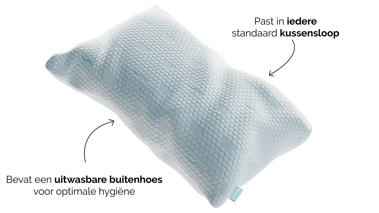 Cloudpillo Original Hoofdkussen - 1050 gram - Verstelbaar & Ergonomisch - Warm/Koud Tijk 6 Cloudpillo Original Hoofdkussen - 1050 gram - Verstelbaar & Ergonomisch - Warm/Koud Tijk - Afbeelding 4
