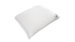 Walra Hoofdkussen Rome Wit met Zilvergrijze Bies – Vochtregulerend Katoen-Fleece Koel Kussen