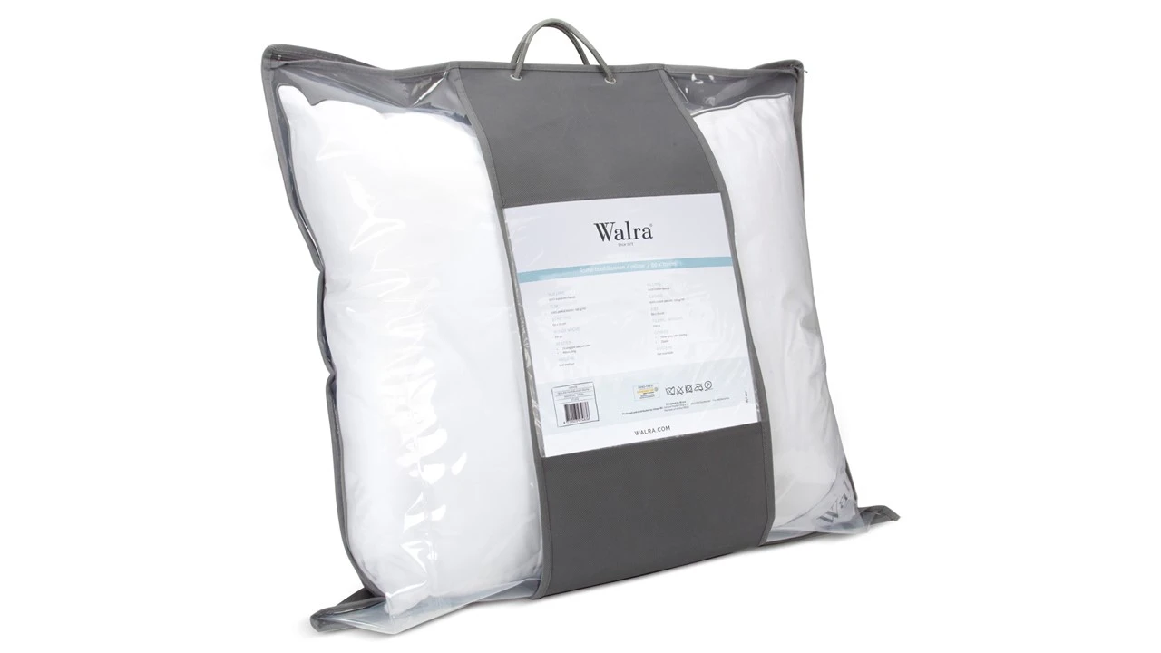 Walra Hoofdkussen Rome Wit met Zilvergrijze Bies – Vochtregulerend Katoen-Fleece Koel Kussen 7 Walra Hoofdkussen Rome Wit met Zilvergrijze Bies – Vochtregulerend Katoen-Fleece Koel Kussen - Afbeelding 5