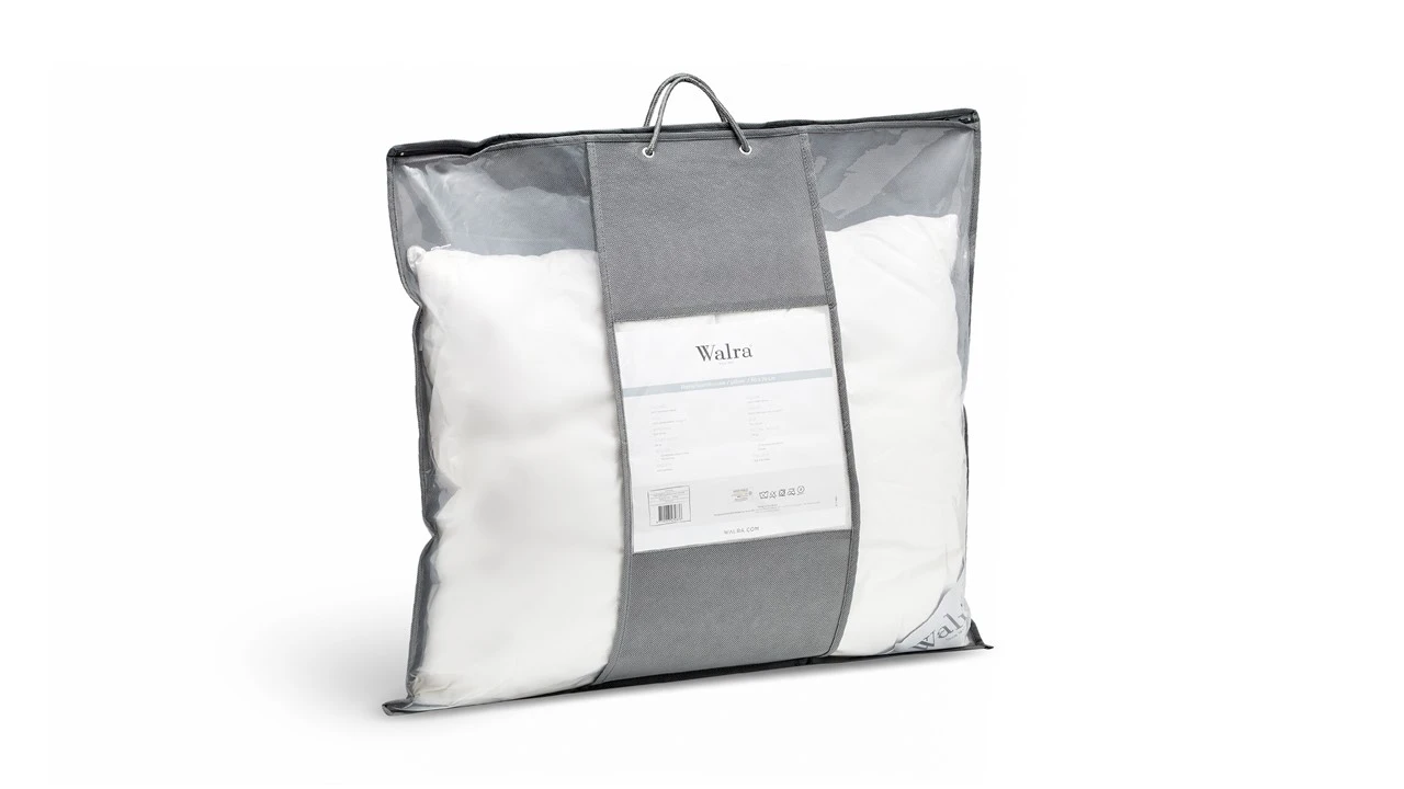 Walra Hoofdkussen Rome Wit met Zilvergrijze Bies – Vochtregulerend Katoen-Fleece Koel Kussen 8 Walra Hoofdkussen Rome Wit met Zilvergrijze Bies – Vochtregulerend Katoen-Fleece Koel Kussen - Afbeelding 6