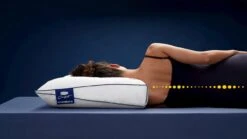 Silvana Comfort Blauw Hoofdkussen – Medium Stevig Synthetisch Kussen met Neksteun -Beter Bed Winkel Hoofdkussen Silvana Comfort Blauw 2