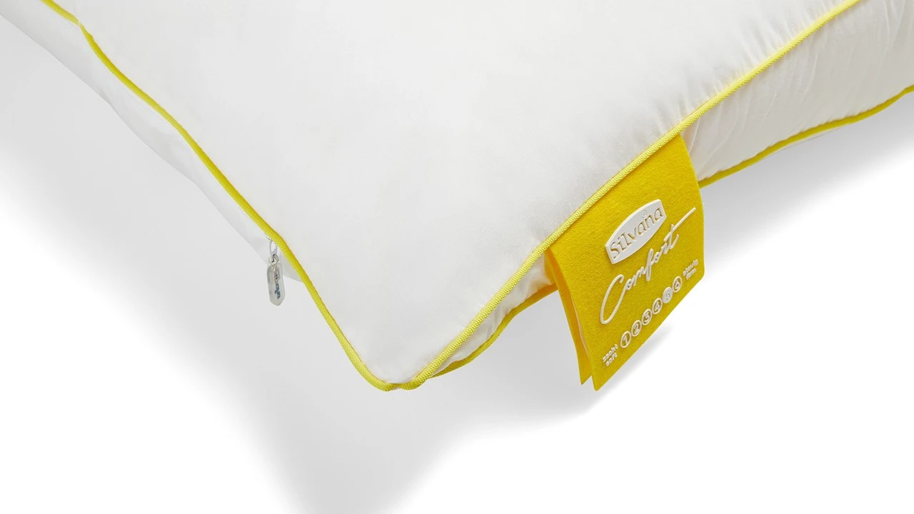 Hoofdkussen Silvana Comfort Geel - Stevig Synthetisch Kussen - Hardheid 5/6 6 Hoofdkussen Silvana Comfort Geel - Stevig Synthetisch Kussen - Hardheid 5/6 - Afbeelding 4