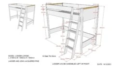 Vipack Londen Hoogslaper Wit & Grenen – Scandinavisch Tienerbed met Bureau en Kast -Beter Bed Winkel Hoogslaper Londen antraciet 2