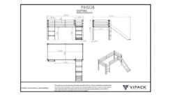 Vipack Pino Wit Grenenhout – Met Glijbaan en Ladder Hoogslaper -Beter Bed Winkel Hoogslaper Pino met glijbaan natuur 2
