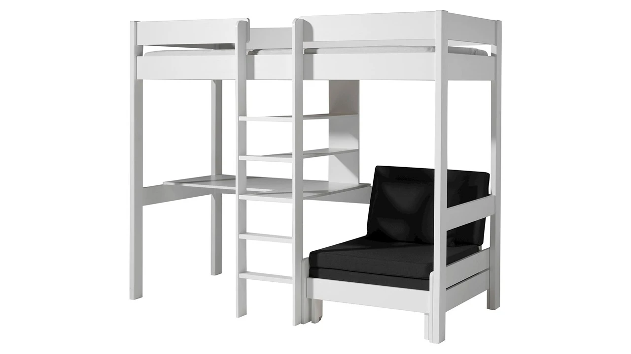 Vipack Pino Hoogslaper met Slaapbank, Bureau en Opbergruimte - Massief Grenenhout 6 Vipack Pino Hoogslaper met Slaapbank, Bureau en Opbergruimte - Massief Grenenhout - Afbeelding 4