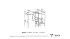 Vipack Pino Hoogslaper met Slaapbank, Bureau en Opbergruimte - Massief Grenenhout 16 Vipack Pino Hoogslaper met Slaapbank, Bureau en Opbergruimte - Massief Grenenhout -Beter Bed Winkel Hoogslaper Pino met zetelbed wit 6