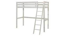 Pino Mezzanine Witgelakt Massief Grenen – Inclusief Boekenkast & Zetelbed Hoogslaper 90x200 -Beter Bed Winkel Hoogslaper Pino mezzanine met boekenkast wit 4