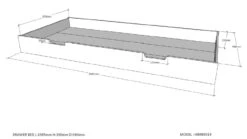 Huisbed Babs 90x200 Wit & Grenen – Landelijk Kinderbed met Slaaplade en Vensterbanken -Beter Bed Winkel Huisbed 90 met slaaplade Babs wit 5