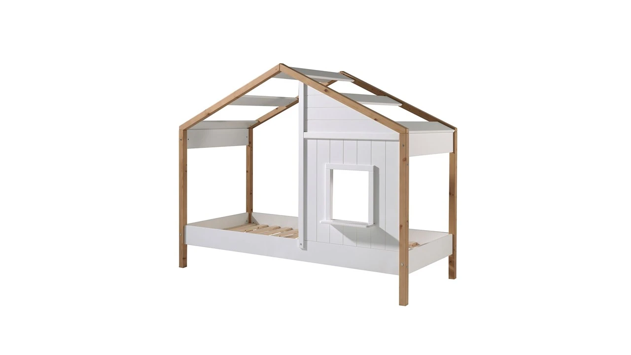 Vipack Huisbed Babs 91 Wit & Massief Grenen – Kinderbed met Dak en Vensterbank 4 Vipack Huisbed Babs 91 Wit & Massief Grenen – Kinderbed met Dak en Vensterbank - Afbeelding 2