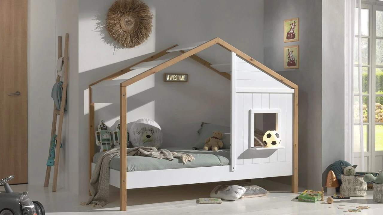 Vipack Huisbed Babs 91 Wit & Massief Grenen – Kinderbed met Dak en Vensterbank 3 Vipack Huisbed Babs 91 Wit & Massief Grenen – Kinderbed met Dak en Vensterbank
