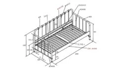 Kajuitbed Bronxx Mat Zwart Metaal – Industrieel Kinderbed 90x200 cm -Beter Bed Winkel Kajuitbed Bronxx zwart 3