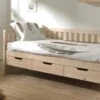 Vipack Kajuitbed Fritz Naturel met 3 Opberglades - 90x200 Grenenhout Kinderbed -Beter Bed Winkel Kajuitbed Fritz met laden bruin