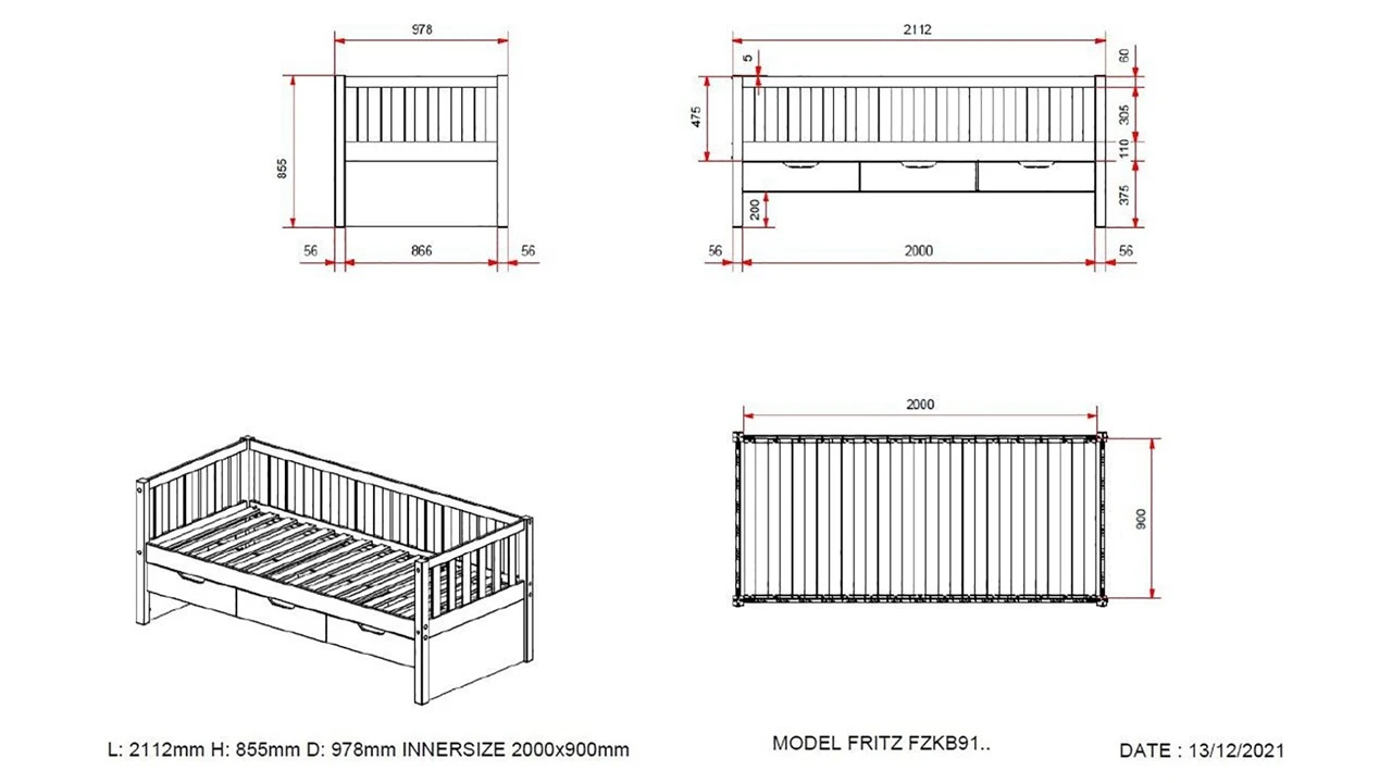 Vipack Kajuitbed Fritz Naturel met 3 Opberglades - 90x200 Grenenhout Kinderbed 6 Vipack Kajuitbed Fritz Naturel met 3 Opberglades - 90x200 Grenenhout Kinderbed - Afbeelding 4