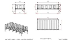 Vipack Kajuitbed Fritz Grenenhout – Minimalistisch Kinderbed & Bedbank 90x200 -Beter Bed Winkel Kajuitbed Fritz wit 2